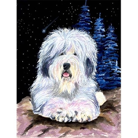 Patioplus Starry Night Old English Sheepdog Flag - Garden Size; 11 x 15 in. PA246517